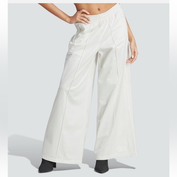 adidas White Wide Leg Pants - Picture 2 of 16